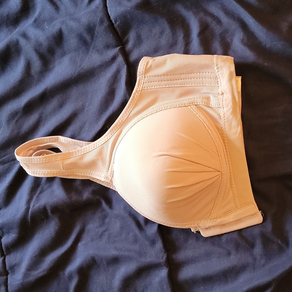 front close bra, dusty rose